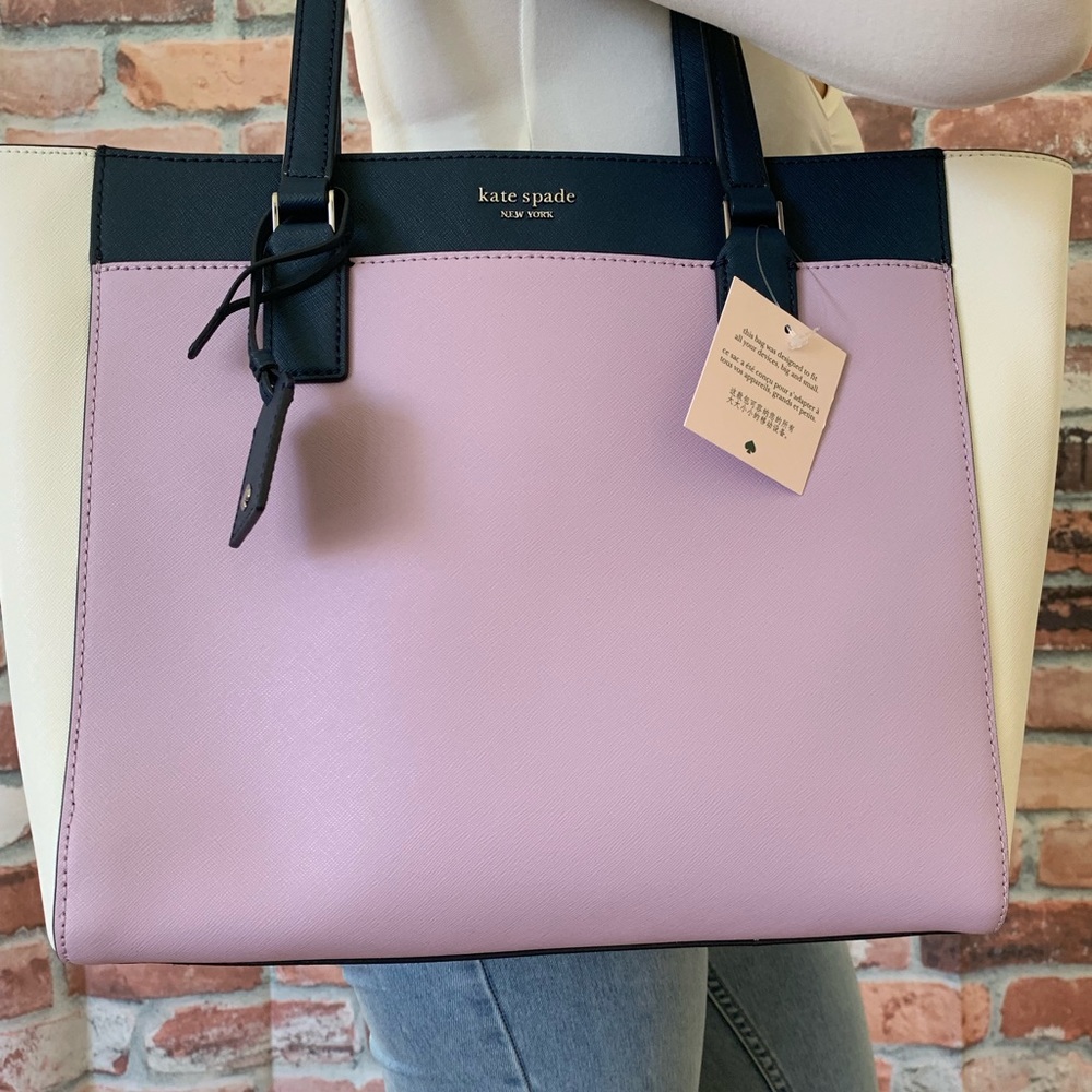Kate spade LARGE Cameron shoulder TOTE lavender - Picture 4 of 6